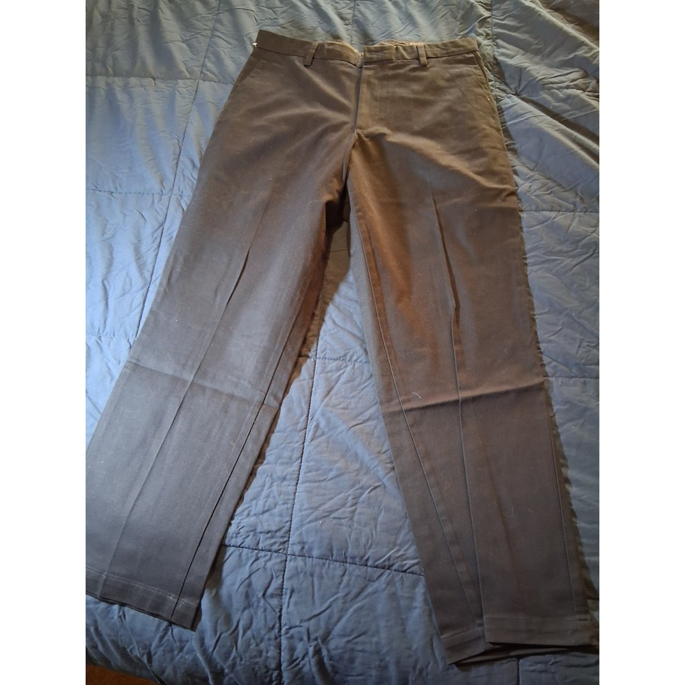 NWT Dockers Men's Navy Signature Khaki Stretch Straight Fit Dress Pants 34x30